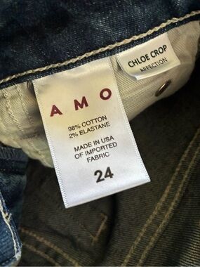 AMO Chloe Crop Jeans in Dark Blue